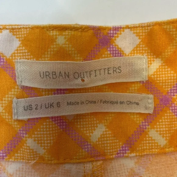 Urban Outfitters Plaid Pink & Orange Skort Size 2 - Picture 9 of 11